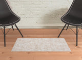 2' X 3' Beige Abstract Area Rug