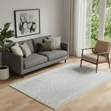 5' X 7' Gray Diamond Area Rug