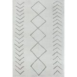 5' X 7' Cream Diamond Area Rug