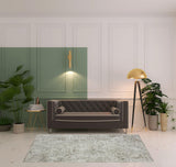 5' X 8' Gray Abstract Distressed Area Rug