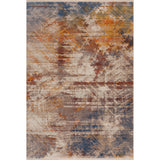 8' Black And Charcoal Round Floral Medallion Washable Indoor Outdoor Area Rug