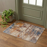 2' X 3' Gray Abstract Distressed Area Rug