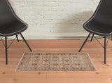 2' X 3' Ivory Oriental Area Rug