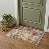 2' X 3' Gray Abstract Distressed Area Rug