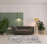 5' X 8' Gray Abstract Area Rug