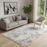 5' X 8' Gray Abstract Area Rug