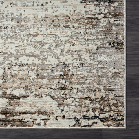 2' X 3' Beige Abstract Distressed Area Rug