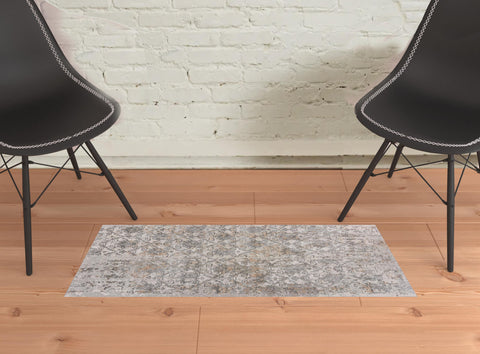 8' X 10' Taupe And Brown Abstract Washable Indoor Outdoor Area Rug