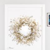 33" Beige And Brown Eucalyptus Artificial Wreath