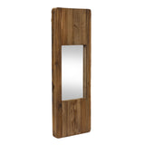 29" Brown Wood Framed Accent Mirror