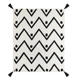 4' X 6' Blue And Orange Abstract Area Rug