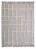 8' X 10' Gray Geometric Washable Non Skid Indoor Outdoor Area Rug