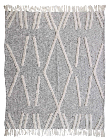 8' X 10' Navy and Ivory Floral Washable Non Skid Indoor Outdoor Area Rug
