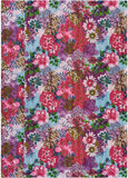 70" X 50" Purple Floral Cotton Quilted Kantha Throw Blanket with Embroidery