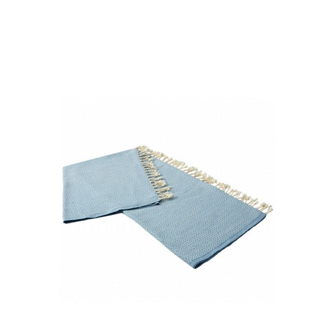 8' X 10' Teal Blue And Navy Blue Quatrefoil Washable Indoor Outdoor Area Rug