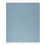 50" X 60" Blue and White Woven Cotton Geometric Throw Blanket with Fringe