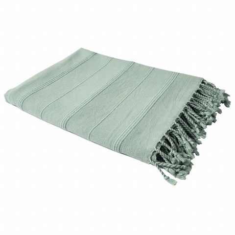 8' X 10' Artichoke Green And Ivory Geometric Washable Indoor Outdoor Area Rug