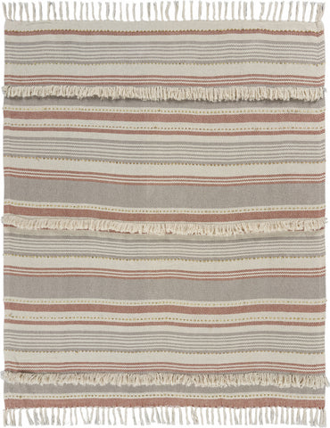 3' X 5' Beige And Brown Tropical Botanical Area Rug