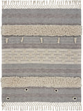 8' X 10' Beige And Brown Abstract Washable Indoor Outdoor Area Rug