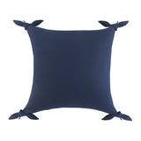 20" Navy Blue Cotton Throw Pillow