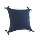 20" Navy Blue Cotton Throw Pillow