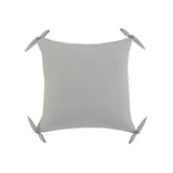 20" X 20" Light Gray 100% Cotton Zippered Pillow