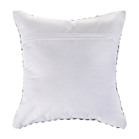 18" Black Gray and White Throw Pillow