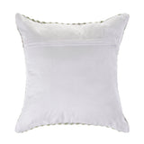 18" Light Gray Light Green And Pale Aqua Cotton Chevron Throw Pillow