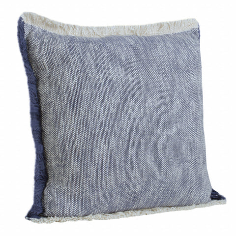 20" Blue and White Throw Pillow