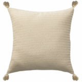 18" Beige Throw Pillow