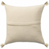 18" Beige Throw Pillow