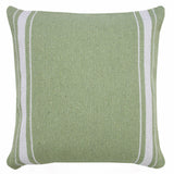 20" X 20" Green And White 100% Cotton Geometric Zippered Pillow