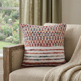 20" X 20" Red Green Blue Yellow Orange And Pink Polyester Geometric Zippered Pillow