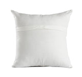 20" Pink And Off White Patchwork Cotton Throw Pillow