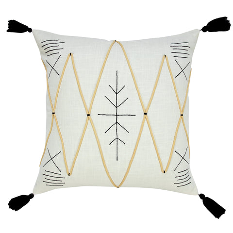 14" Cream Cylinder Ceramic Table Vase