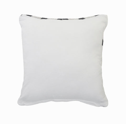 20" Black And White Cotton Geometric Throw Pillow