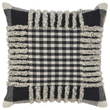 18" Black and Off White Throw Pillow