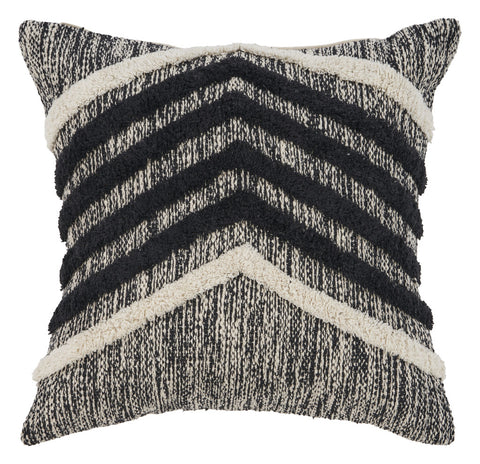 18" Black and Off White Throw Pillow