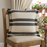 20" Gray and White Throw Pillow