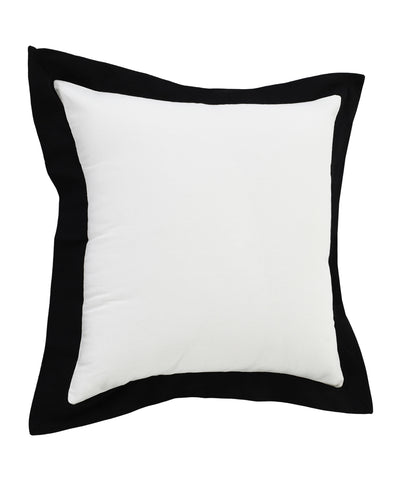 20" Black and White Throw Pillow