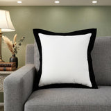20" Black and White Throw Pillow