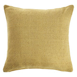 18" X 18" Yellow 100% Cotton Zippered Pillow
