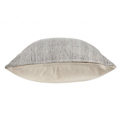 20" Gray Wool Throw Pillow