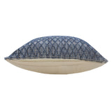 20" Blue Geometric Cotton Throw Pillow