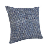 20" Blue Geometric Cotton Throw Pillow
