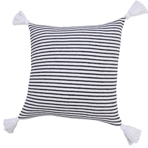 8' X 10' Beige And Ivory Striped Washable Indoor Outdoor Area Rug