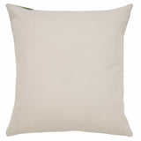 20" X 20" Green And White 100% Cotton Striped Zippered Pillow