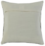 20" Gray And Black Geometric Cotton Throw Pillow