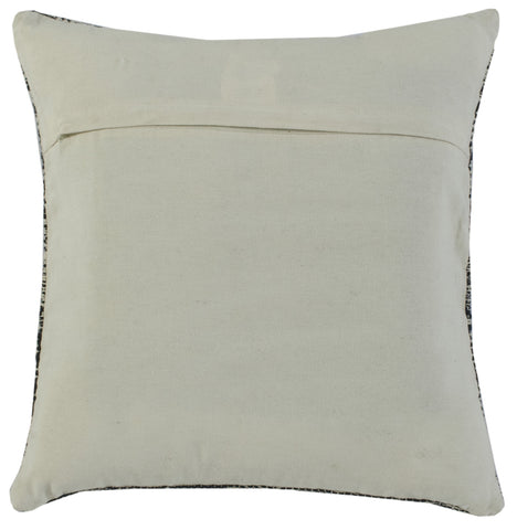 20" Gray And Black Geometric Cotton Throw Pillow