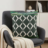 20" Blue and Green Throw Pillow